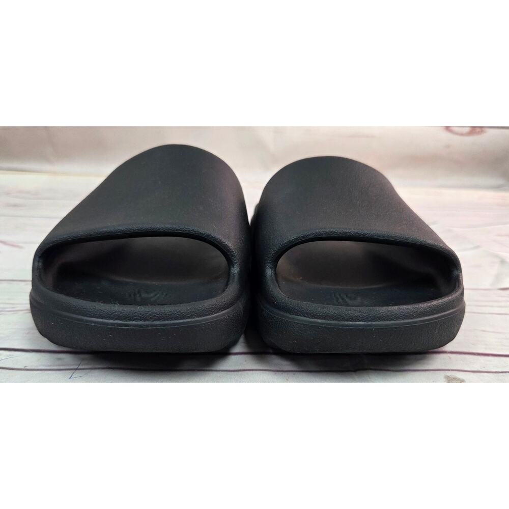 Adidas Adilette Lumia Slides Youth Size 5 Black Slip On Sandals Kids - Picture 3 of 9